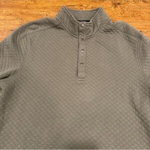 RHONE Green Gramercy Quilted Outdoor Work Golf Pullover Sweatshirt Sweater Men L